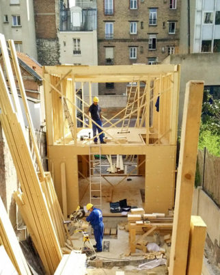 Stanislas Eurieult Architectures : Promotion : Construction d'un immeuble de 9 logements et d'une maison de ville 