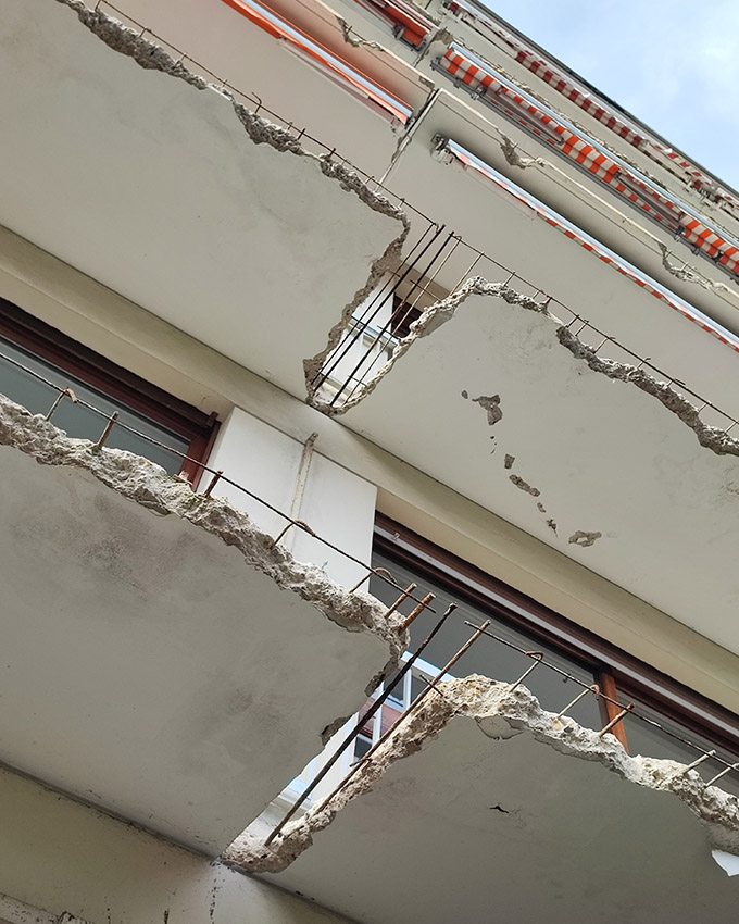 Stanislas Eurieult Architectures : Rehabilitation de balcons dans une résidence 